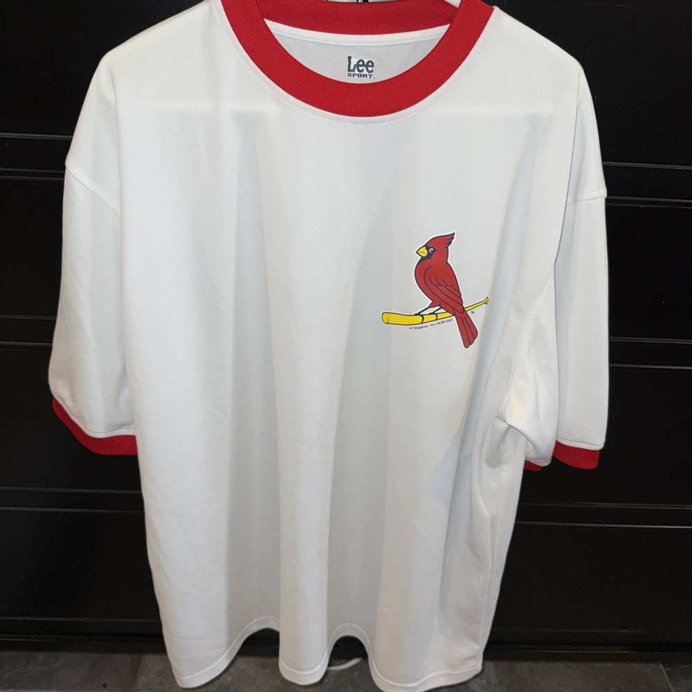 Cardinals Lee Sport Men's XL‎ White With Red T Shirt St. Louis